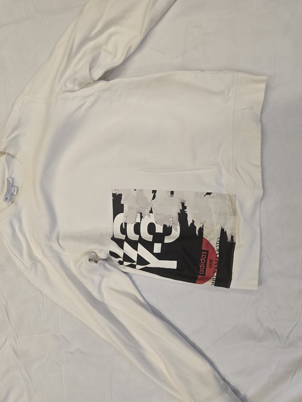 Adidas Y-3 White Graphic Sweatshirt